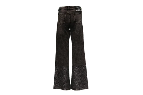 Karl Lagerfeld Relaxed Chainmail Denim Παντελόνι Τζιν Γυναικείο (A1W10039 1CF)