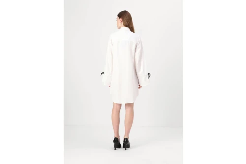 Karl Lagerfeld Tied Sleeve Φόρεμα Mini Γυναικείο (A1W13003 100)