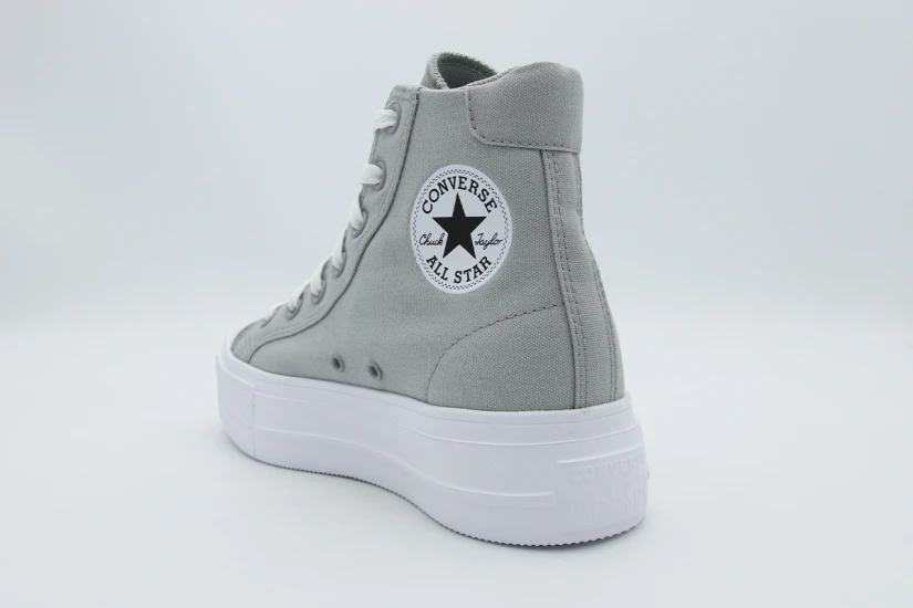 Converse Day One Platform High Γυναικεία Sneakers Γκρι Ανοιχτό, Λευκά