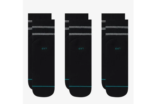 Stance Vital Quarter Κάλτσες Ψηλές 3 Ζευγάρια (A356A25VIT-BLK)