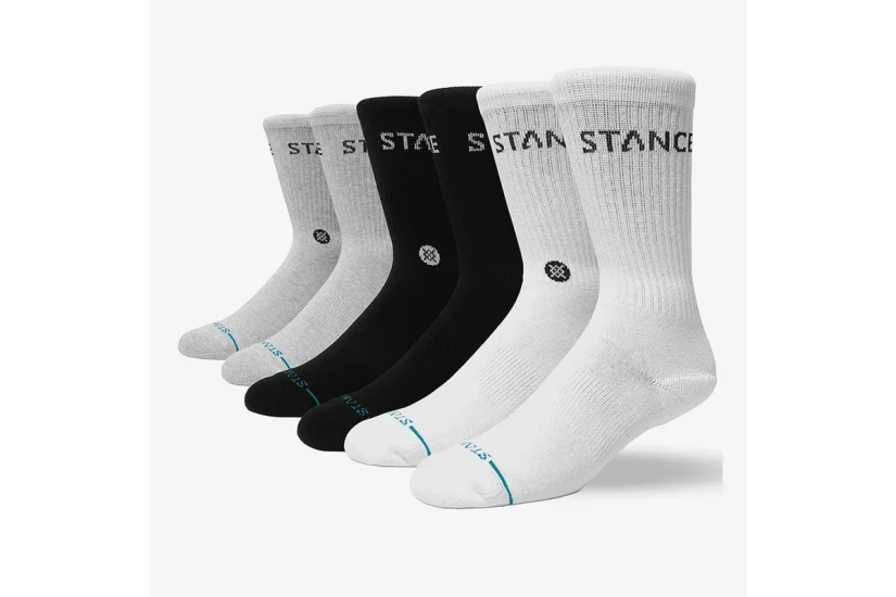Stance Origin Ψηλές Κάλτσες Λευκές, Μαύρες, Γκρι 6 Ζευγάρια