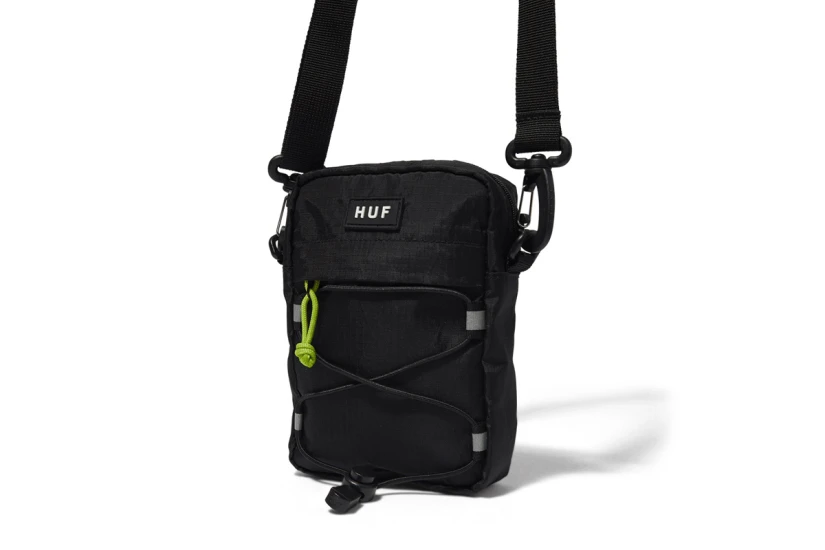 Huf Bowery Side Unisex Τσαντάκι Χιαστί - Ώμου Μαύρο