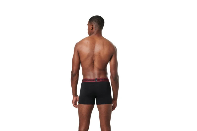 AntetokounBros Ανδρικά Εσώρουχα Boxer Μαύρα, Μπορντό 2 Τεμάχια