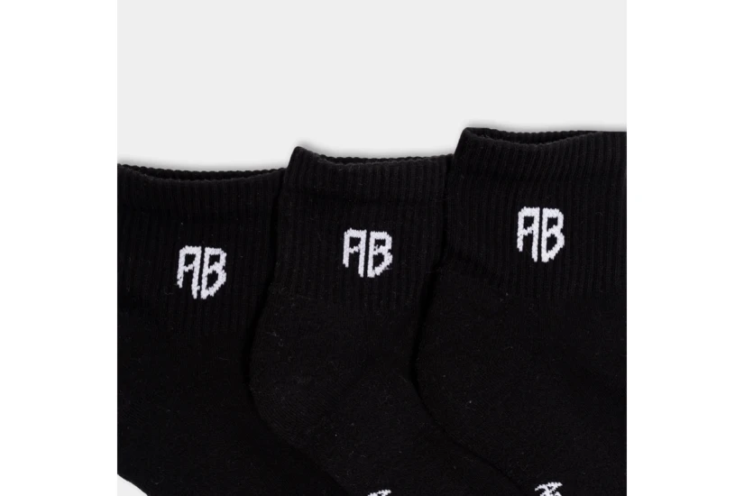 Antetokounbros Full Terry Ψηλές Κάλτσες Μαύρες 3 Ζευγάρια