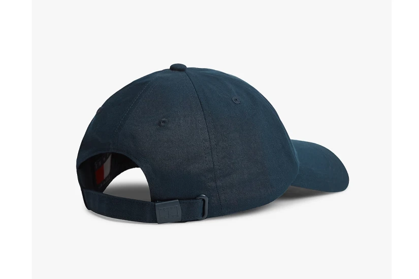 Tommy Jeans Heritage Logo Twill Baseball Καπέλο Strapback Μπλε Σκούρο