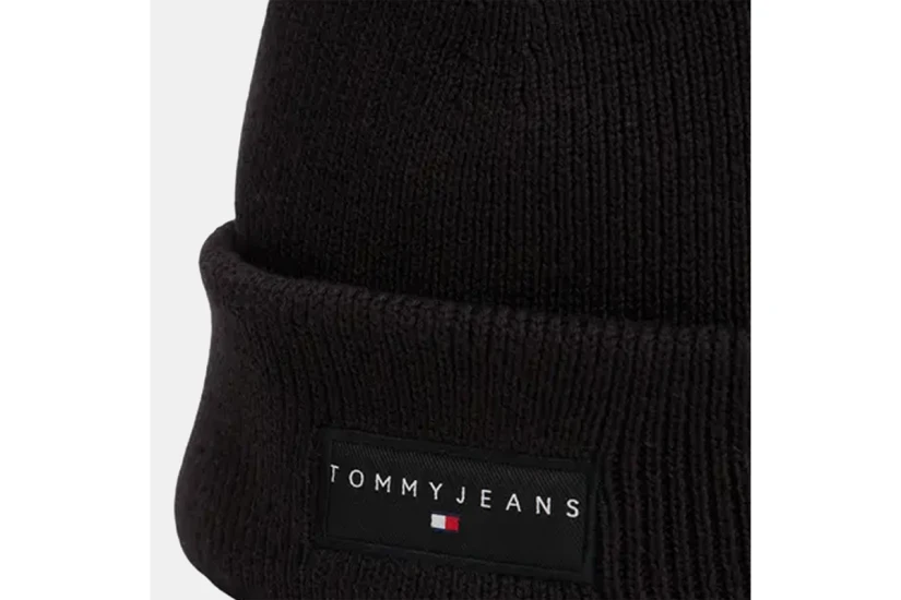Tommy Jeans Linear Χειμερινό Σκουφάκι Μαύρο