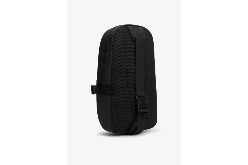 Tommy Jeans Rubberised Logo Sling Τσαντάκι Ανδρικό Χιαστί - Ώμου Μαύρο 8L