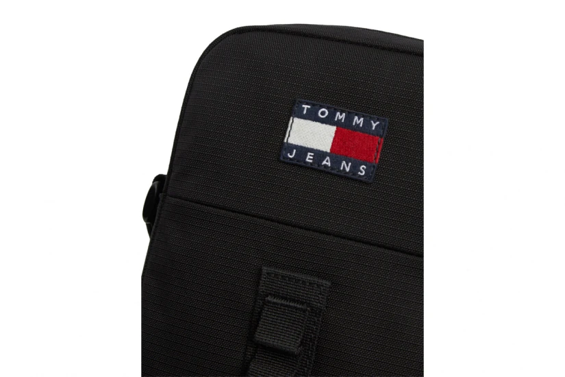 Tommy Jeans Logo Ripstop Τσαντάκι Χιαστί - Ώμου Μαύρο 2L