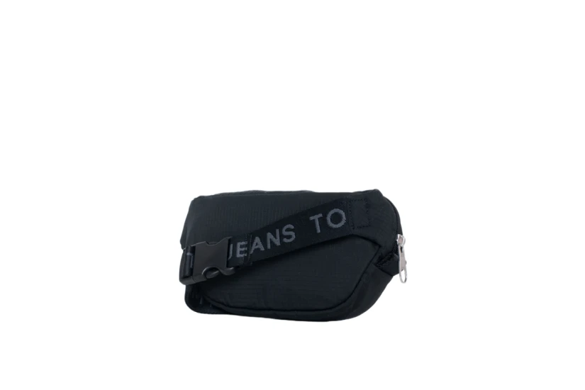 Tommy Jeans Essential Logo Ripstop Τσαντάκι Μέσης Μαύρο 2L 
