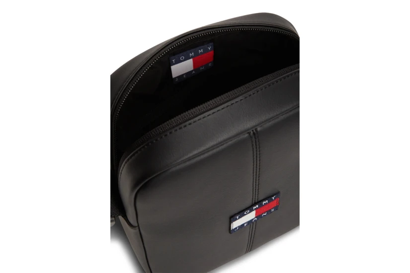 Tommy Jeans Essential Logo Τσαντάκι Χιαστί - Ώμου Μαύρο 1,5L 