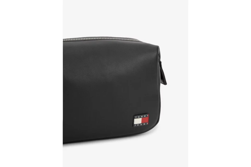 Tommy Jeans Elevated Pu Washbag Ανδρικό Τσαντάκι Χειρός Μαύρο