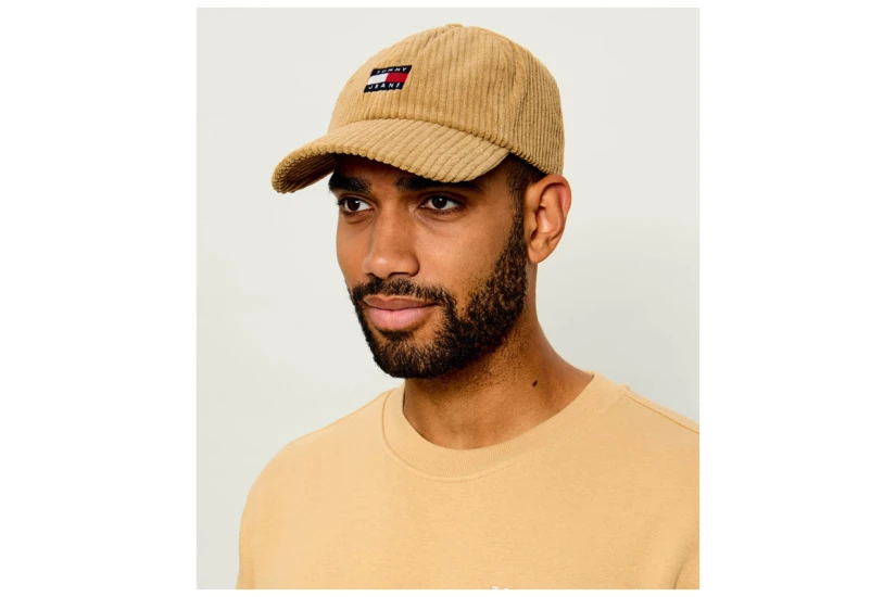 Tommy Jeans Heritage Cord Ανδρικό Καπέλο Strapback Κάμελ