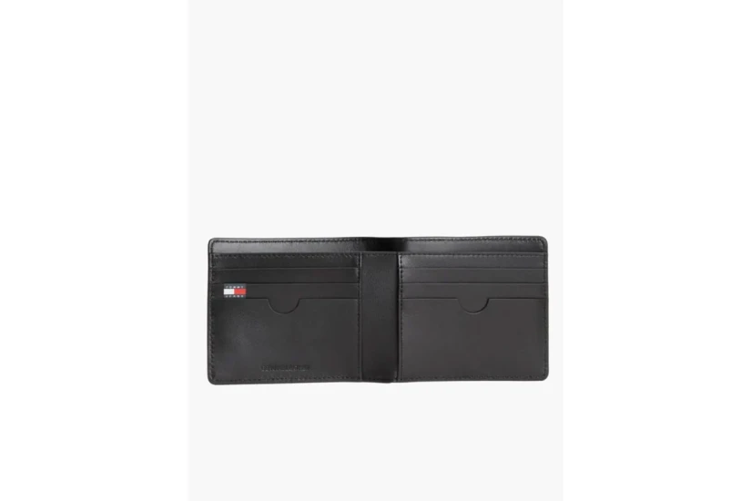 Tommy Jeans Leather Logo Plaque Bifold Πορτοφόλι (AM0AM14630 BDS)