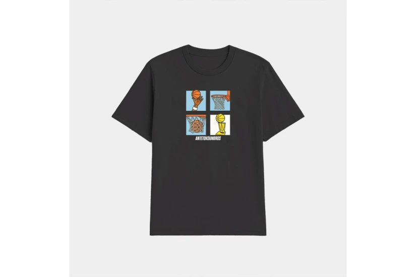 AntetokounBros Storyboard Παιδικό Κοντομάνικο T-Shirt Μαύρο