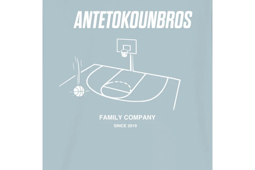 AntetokounBros Court Παιδικό Κοντομάνικο T-Shirt Σιέλ