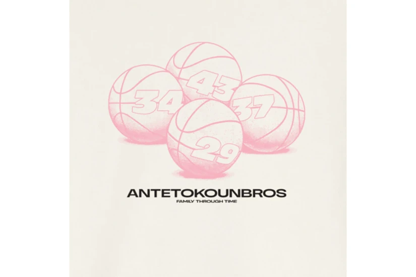 AntetokounBros Roots Basketball Παιδικό Κοντομάνικο T-Shirt Εκρού