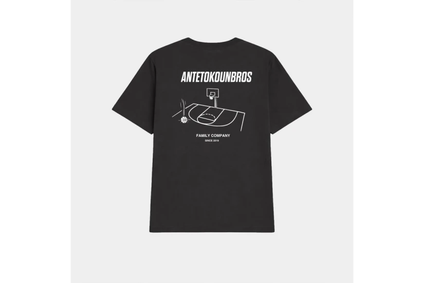 AntetokounBros Court Ανδρικό Κοντομάνικο T-Shirt Μαύρο
