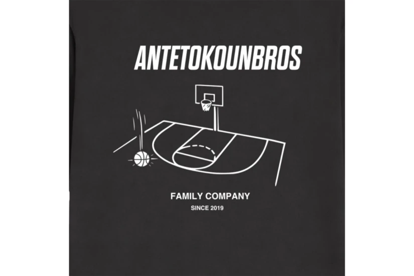 AntetokounBros Court Ανδρικό Κοντομάνικο T-Shirt Μαύρο