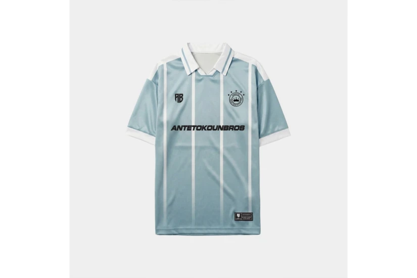 AntetokounBros Jersey V-Neck Ανδρικό Κοντομάνικο T-Shirt Σιέλ