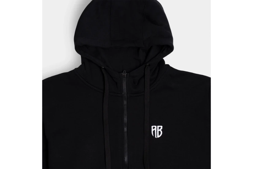 AntetokounBros Unisex Βαμβακερή Ζακέτα με Κουκούλα Μαύρη