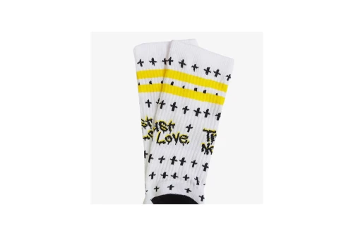 Bee Unusual Trust No Love Κάλτσες Ψηλές 1 Ζευγάρι (AS-231542 LIGHT GREY)