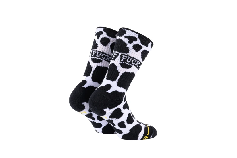 Bee Unusual Fck Off Limited Edition Ψηλές Κάλτσες Μαύρες, Λευκές 1 Ζευγάρι
