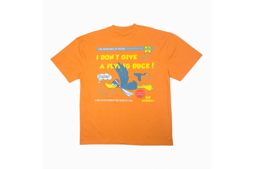 Bee Unusual Flying Duck Ανδρικό Κοντομάνικο T-Shirt Πορτοκαλί