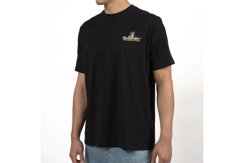 Bee Unusual Blaze Bee Relaxed Ανδρικό Κοντομάνικο T-Shirt Μαύρο, Γκρι Σκούρο, Κίτρινο, Λευκό