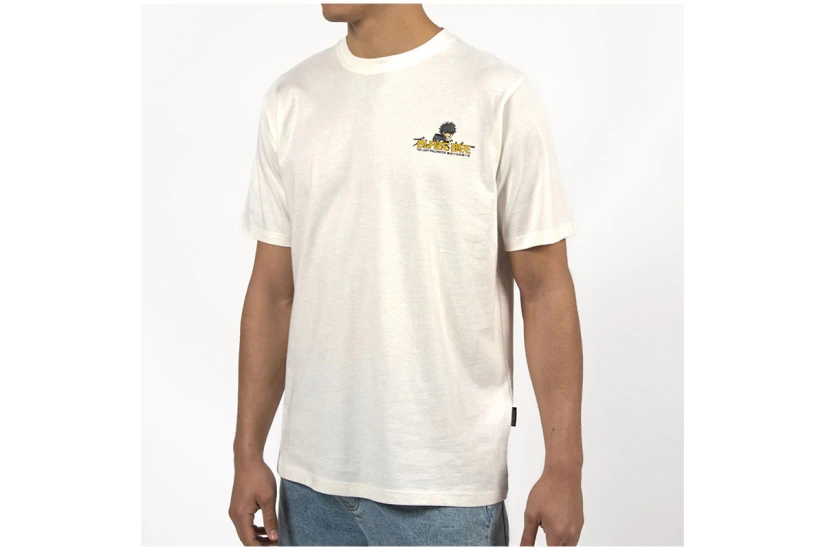 Bee Unusual Blaze Bee Relaxed Ανδρικό Κοντομάνικο T-Shirt Λευκό, Μαύρο, Κίτρινο
