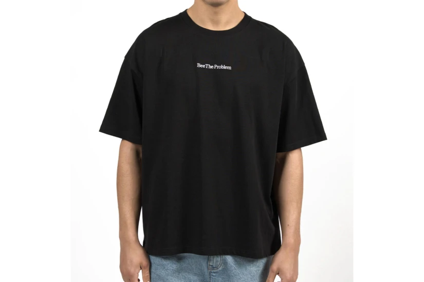 Bee Unusual Bee The Problem Extra Heavy Boxy Ανδρικό Κοντομάνικο T-Shirt Μαύρο