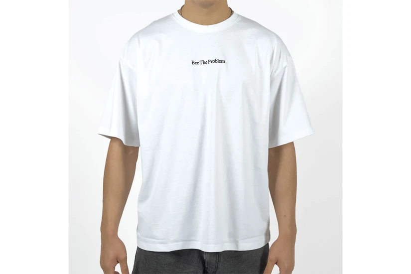 Bee Unusual Bee The Problem Extra Heavy Boxy Ανδρικό Κοντομάνικο T-Shirt Λευκό