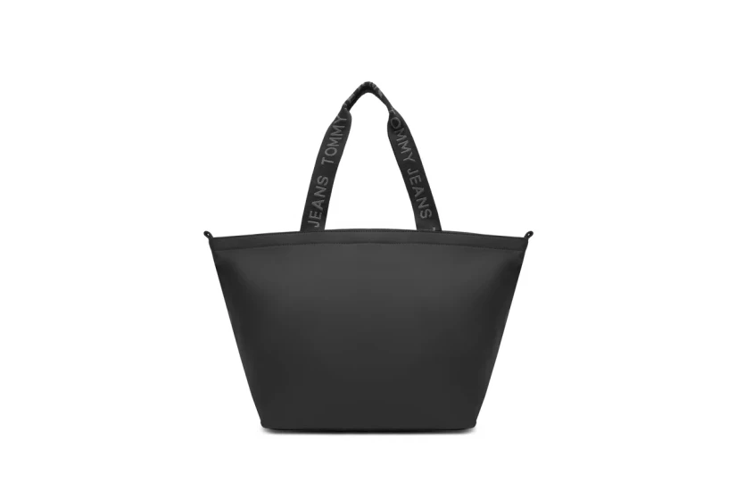 Tommy Jeans Essential Repeat Logo Γυναικεία Τσάντα Shopper Μαύρη