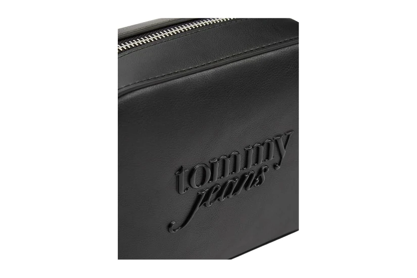 Tommy Jeans Essential Logo Crossbody Τσαντάκι Χιαστί - Ώμου Μαύρο