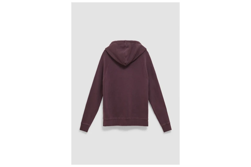 Blue Banana Iconic Washed-Effect Ανδρική Βαμβακερή Ζακέτα με Κουκούλα Μπορντό