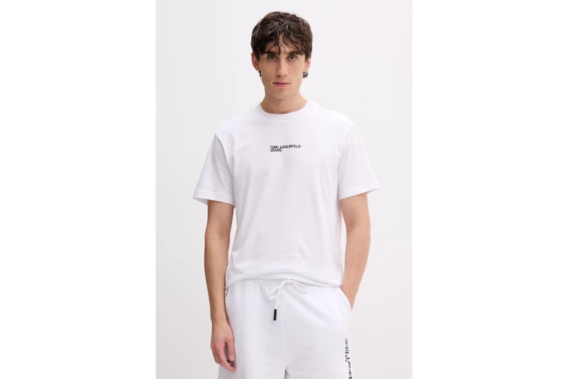 Karl Lagerfeld Frame Logo Ανδρικό Κοντομάνικο T-Shirt Λευκό