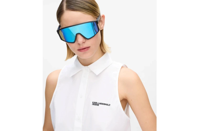 Karl Lagerfeld Γυναικείο Αμάνικο Πουκάμισο Λευκό