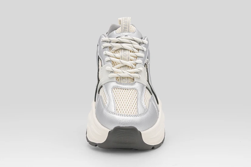 Buffalo Yuno One Sneakers Λευκά, Ασημί, Μαύρα