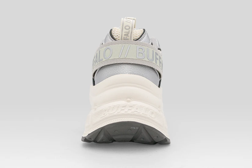 Buffalo Yuno One Sneakers Λευκά, Ασημί, Μαύρα