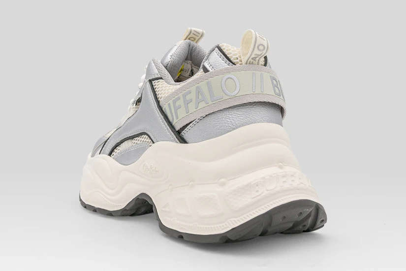 Buffalo Yuno One Sneakers Λευκά, Ασημί, Μαύρα