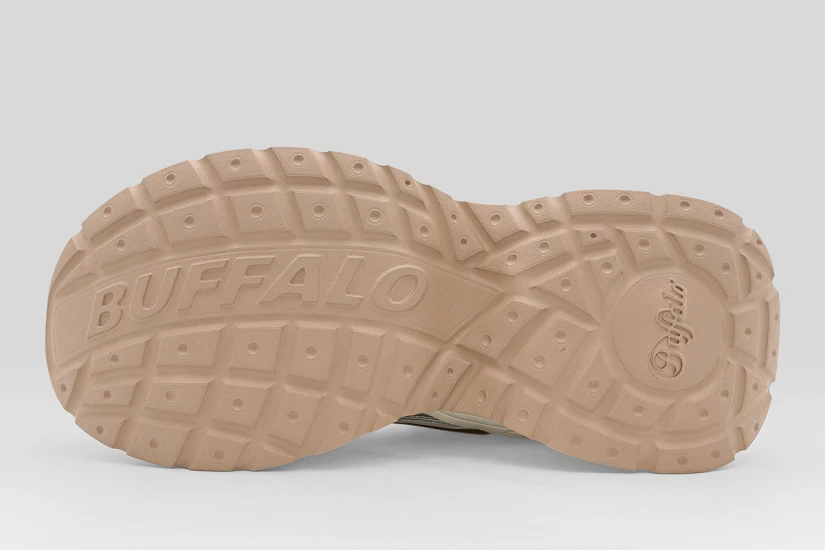 Buffalo Yuno One Sneakers Εκρού, Χρυσά, Ασημί