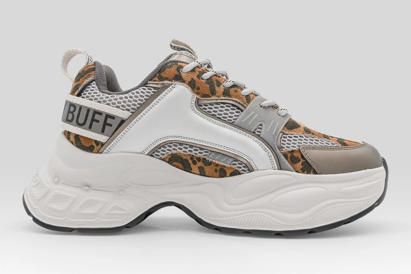 Buffalo Yuno One Sneakers Γκρι, Λεοπάρ