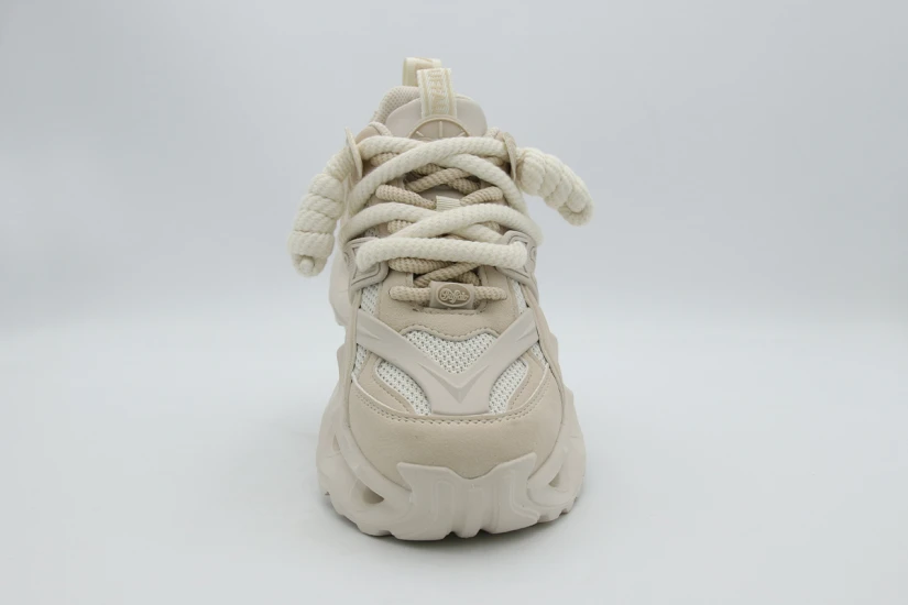 Buffalo Malaga Lace Γυναικεία Sneakers Μπεζ