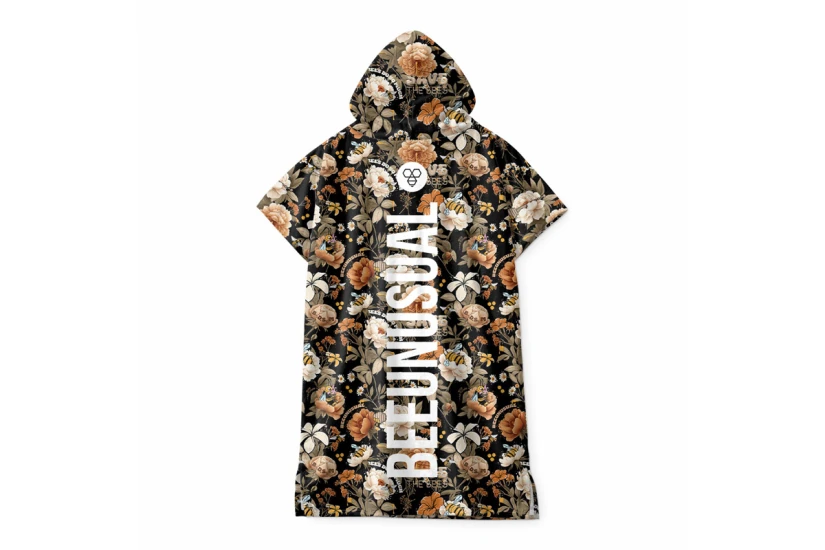 Bee Unusual BDSM Flowers Changing Unisex Πόντσο Πολύχρωμο