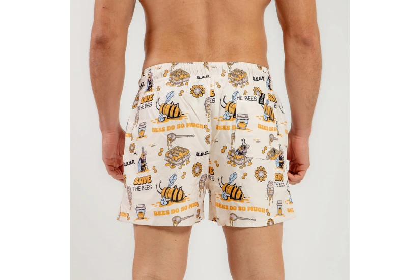 Bee Unusual BDSM Ανδρικό Μαγιό Σορτς Εκρού