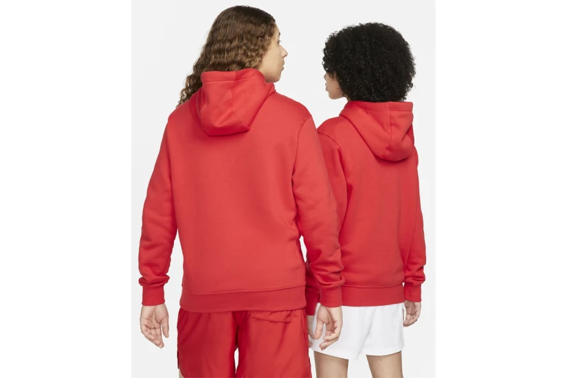 Nike Sportswear Club Fleece Ανδρικό Φούτερ Με Κουκούλα Κόκκινο