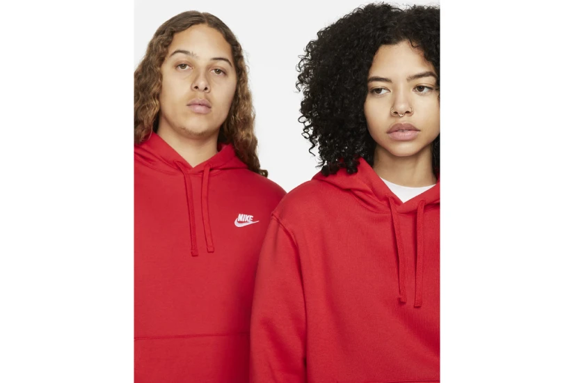 Nike Sportswear Club Fleece Ανδρικό Φούτερ Με Κουκούλα Κόκκινο