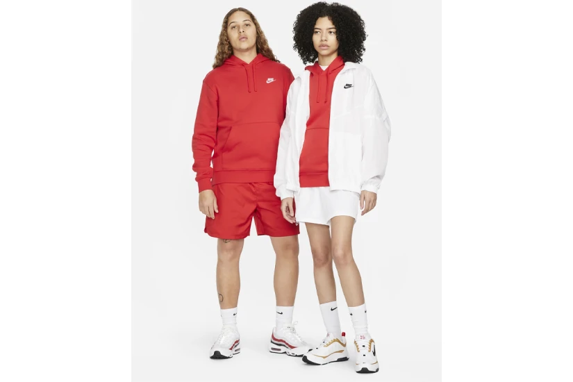 Nike Sportswear Club Fleece Ανδρικό Φούτερ Με Κουκούλα Κόκκινο