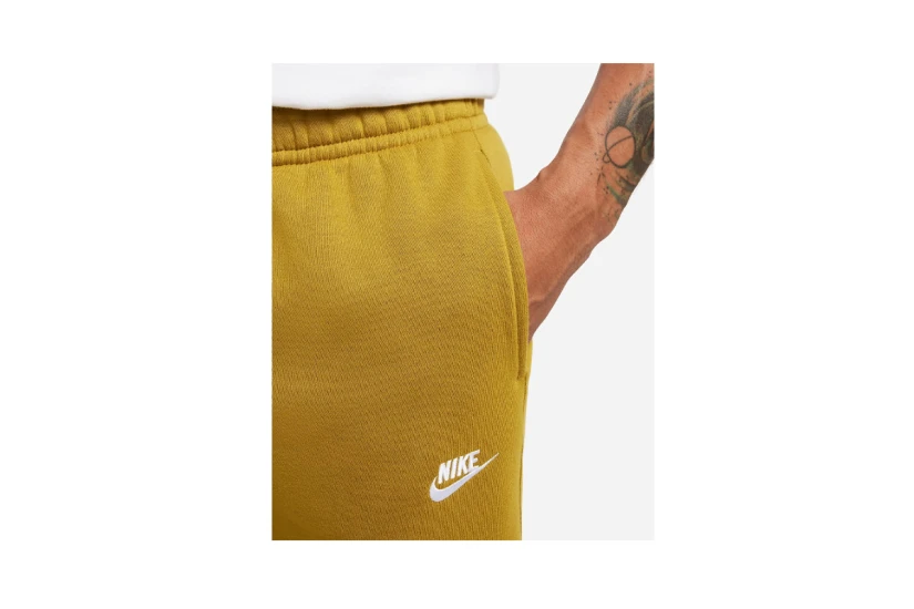 Nike Sportswear Club Fleece Ανδρικό Παντελόνι Φόρμας Μουσταρδί