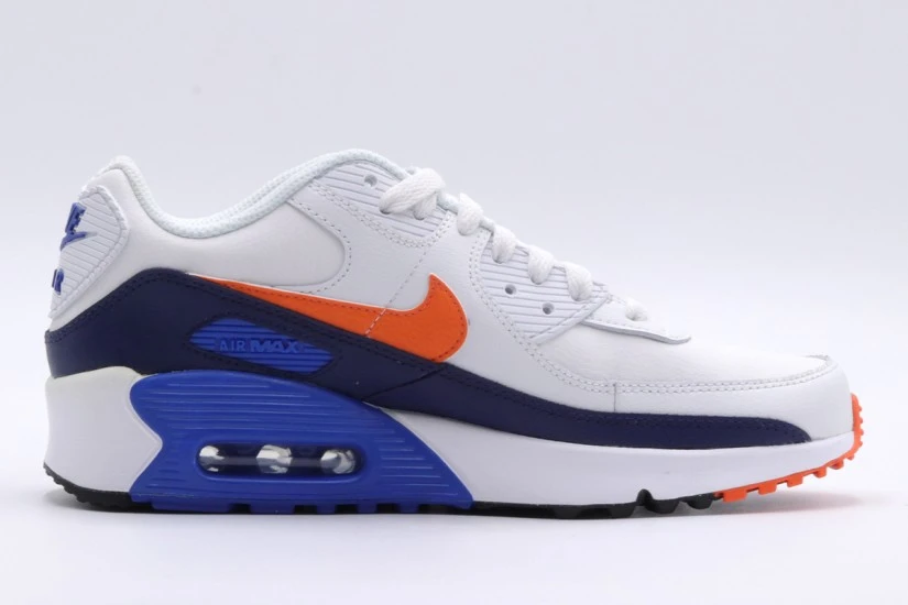 Nike Air Max 90 LTR Sneakers Λευκά, Μπλε Σκούρα, Πορτοκαλί