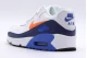 Nike Air Max 90 LTR Sneakers Λευκά, Μπλε Σκούρα, Πορτοκαλί